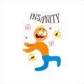 Insanity Vector Illustration