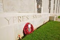 Inscribed names, Tyne Cot Cemetery