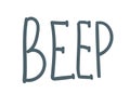 inscription beep handwritten. hand drawing. vector illustration. hand lettering