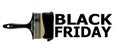 The inscription `Black Friday` in black paint on a white background written with a brush