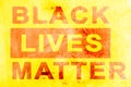 The inscription black lives matter with texture