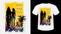 California Surf print t-shirt.