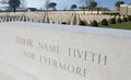 Inscription at Cassino War cemetery Royalty Free Stock Photo