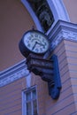 Wall clock at the Headquarters arch, St.Petersburg, Russia