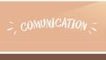 Inscription Comunication on the background Royalty Free Stock Photo