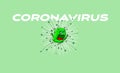 Inscription COVID-19 on color background. Coronavirus background illustration to to fight against the pandemic