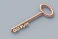 Inscription diet plan on vintage key. Healthy eating