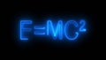 Inscription E mc2, computer generated. 3d rendering of Albert Einsteins physical formula. Scientific graphic background