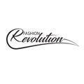 The inscription fashion revolution on a white background. Fashion motivational slogan. Inscription for t-shirts