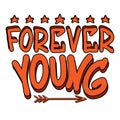 The inscription `Forever Young`.