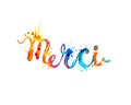 Inscription in French: Thank You merci