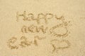 Inscription `HAPPY NEW YEAR` and coconat Royalty Free Stock Photo