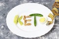 Inscription Keto made of nuts, eggs and avocado. Ketogenic diet concept