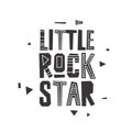 Inscription Little rock star. Lettering Royalty Free Stock Photo