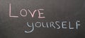 Inscription love yourself Royalty Free Stock Photo