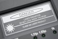 Inscription when measuring optical fiber danger laser radiation do not look inside the beam