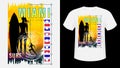 Miami Surf print t-shirt.