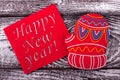 Inscription New Year and gingerbread Royalty Free Stock Photo