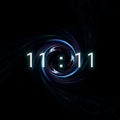 Inscription number 11: 11 on the galaxy background. Numbers are the Universal language offered by the deity to humans