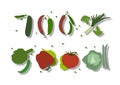 Inscription 100 percent good made of vegetables