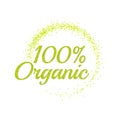 Inscription 100 percentage organic.