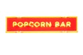 Inscription popcorn bar made from neon lights