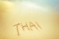 Inscription on sand Royalty Free Stock Photo