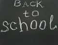 Inscription on shcool blackboard Back to school Royalty Free Stock Photo