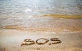 Inscription sos in the sand Royalty Free Stock Photo