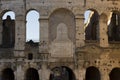 Inscription to Pope Benedict on the Colosseo walls Royalty Free Stock Photo