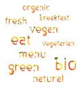 Inscription vegetables Royalty Free Stock Photo