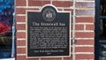 Stonewall Inn marker in Greenwich Village Royalty Free Stock Photo