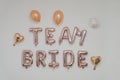 Inscription on the wall - team Bride, bachelorette party