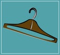 Inscription. Wardrobe hangers. Fashion. The basic wardrobe of a minimalist. clothes. Set.