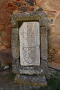 Inscriptions Castle Alter Do Chao, Beiras region, Royalty Free Stock Photo