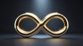 Inscriptions of Eternity: Angled view of redesigned infinity symbol, symbolizing constancy, guarantee Royalty Free Stock Photo