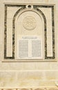 Inscriptions on Mausoleum of Habib Bourgiba in Monastir Royalty Free Stock Photo