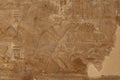 Inscriptions on the walls of the Luxor temple in Luxor in Egypt