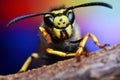 Insect bee wasp wild fly nature macro hornet Royalty Free Stock Photo