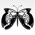Insect Butterfly flat icon on a transparent background Royalty Free Stock Photo