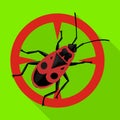 Insect firefly vector icon.Flat vector icon isolated on white background insect firefly . Royalty Free Stock Photo