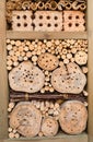 Insect hotel in garden Royalty Free Stock Photo