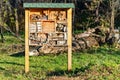 Insect hotel or house in park Royalty Free Stock Photo