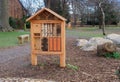 Insect house in a woodland park Royalty Free Stock Photo