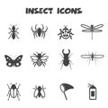 Insect icons Royalty Free Stock Photo