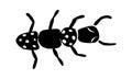 Insect simple icons set - vector collection of bugs symbols in thin line style