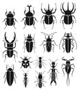 Insect icons set. Vector. Royalty Free Stock Photo