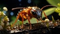 Insect macro nature small animal antenna in selective focus generated by AI Royalty Free Stock Photo