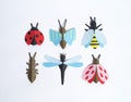 The insect is made of paper. Children`s creativity.