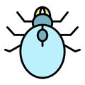 Insect mite icon color outline vector